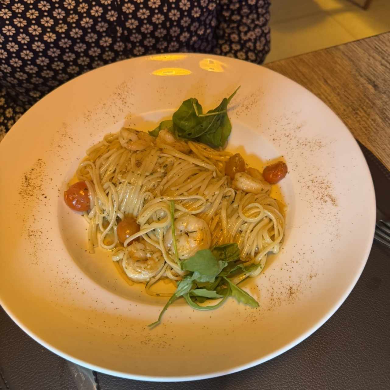 Linguini al óleo 