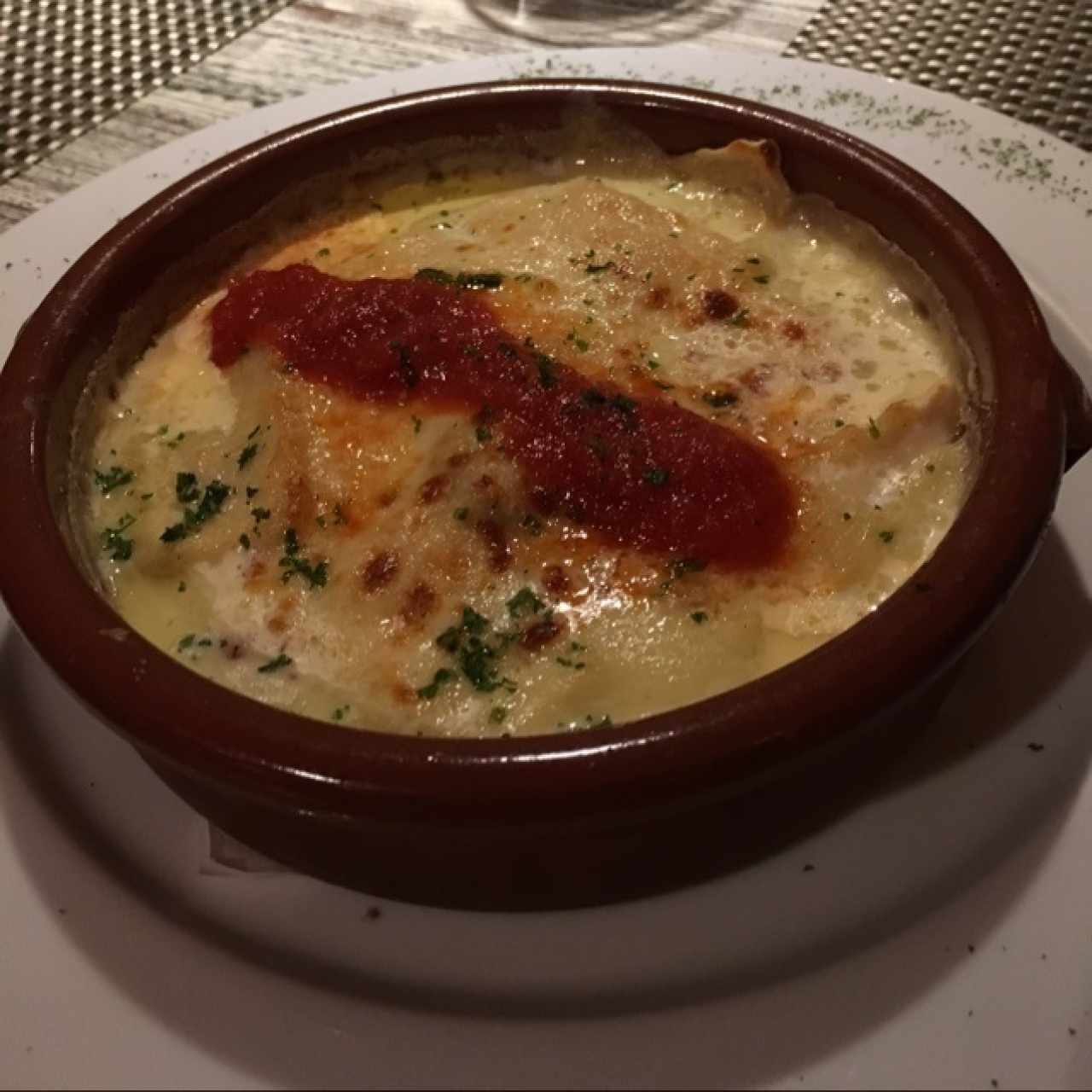 Ravioli de Carne al Graten
