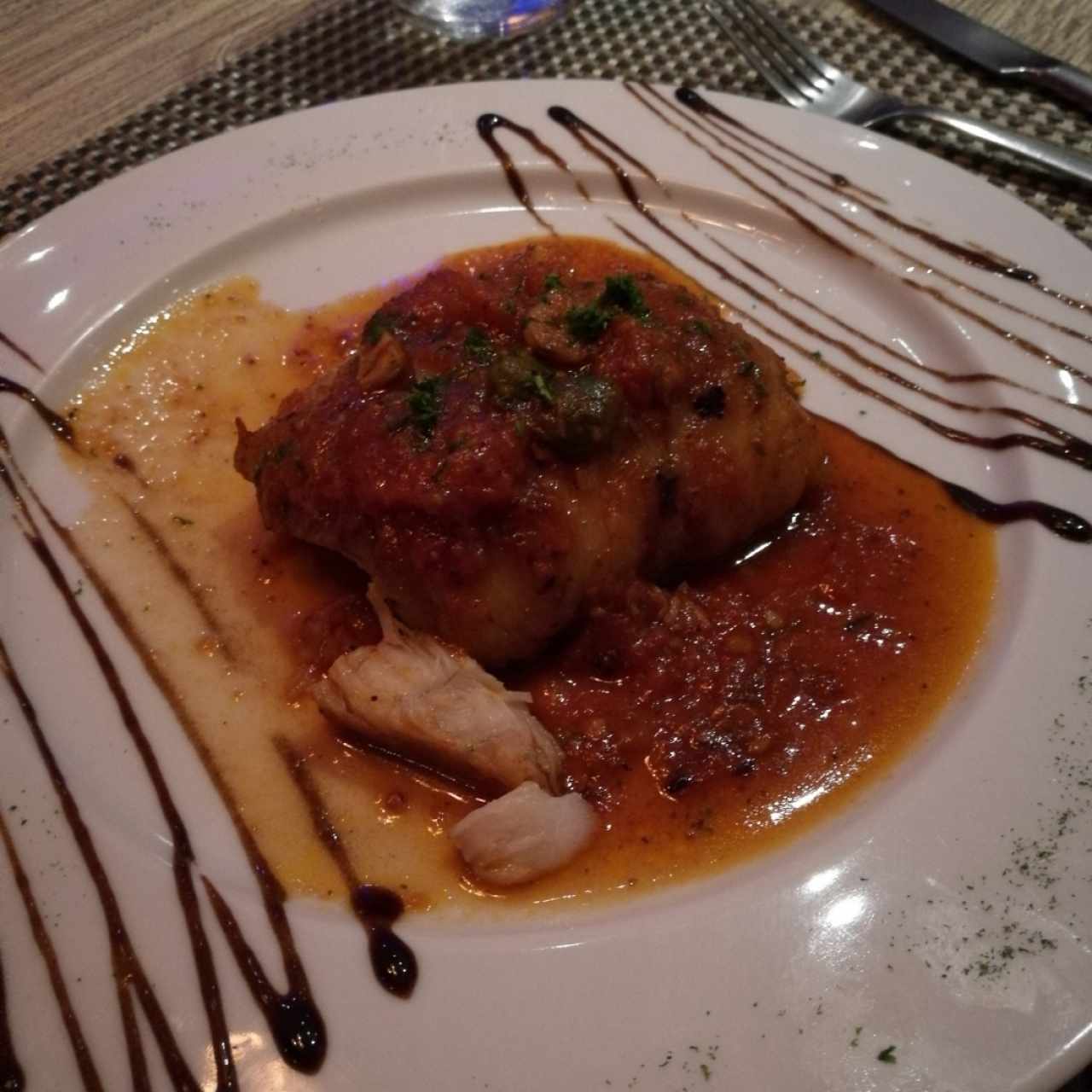 Filete de Corvina a la Livornesa