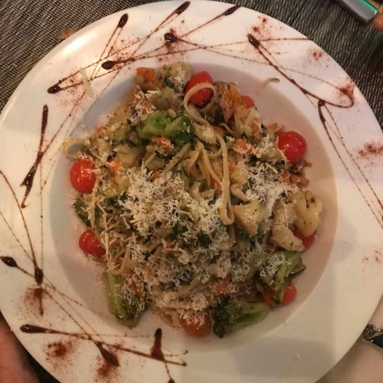 pasta primavera al óleo