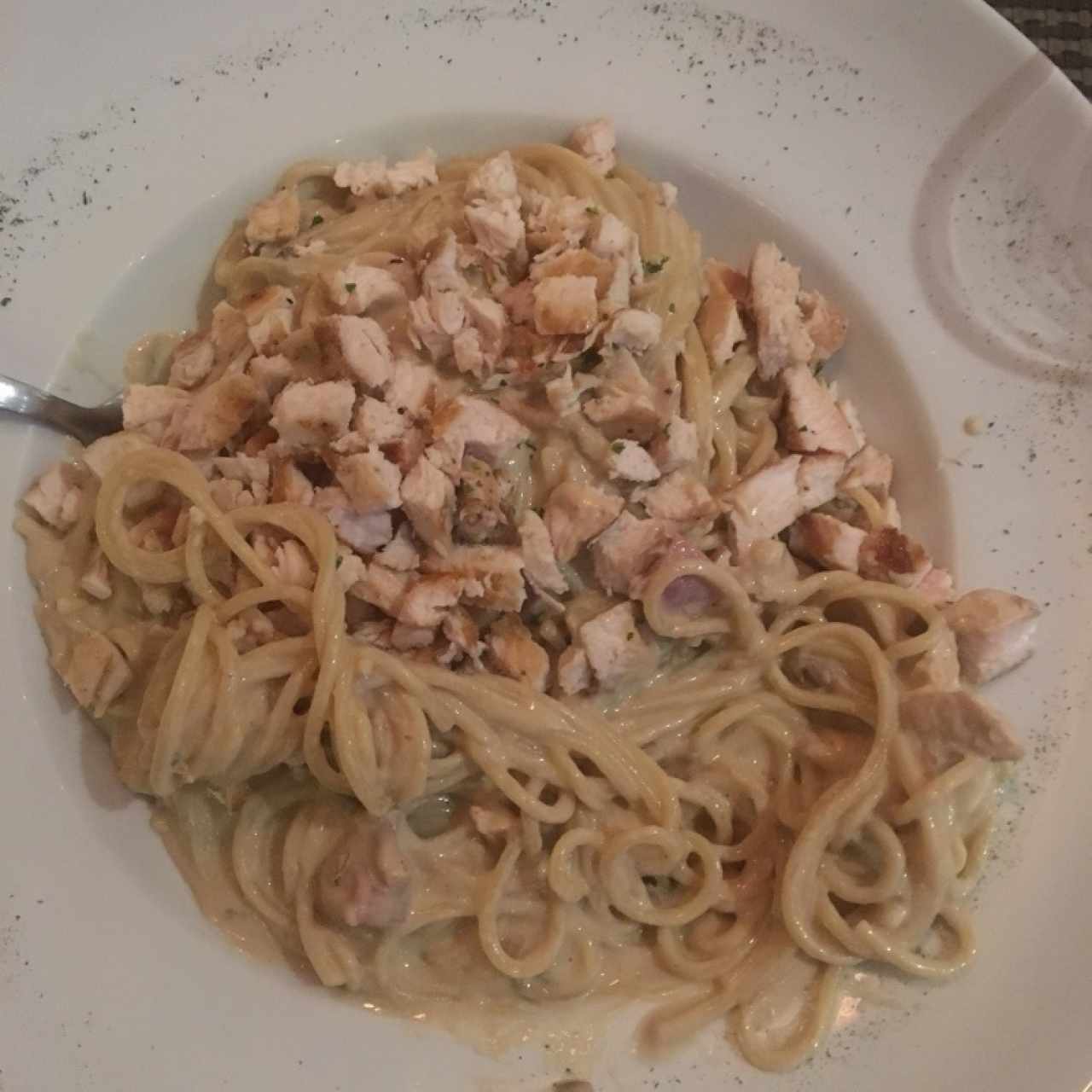 Fettuccine a la Strega con pollo
