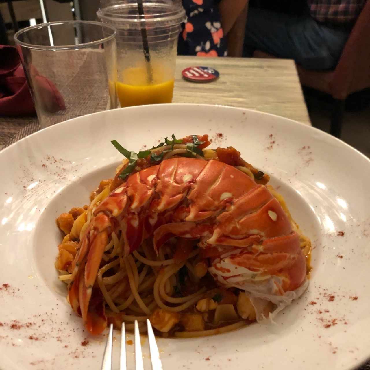 pasta con langosta