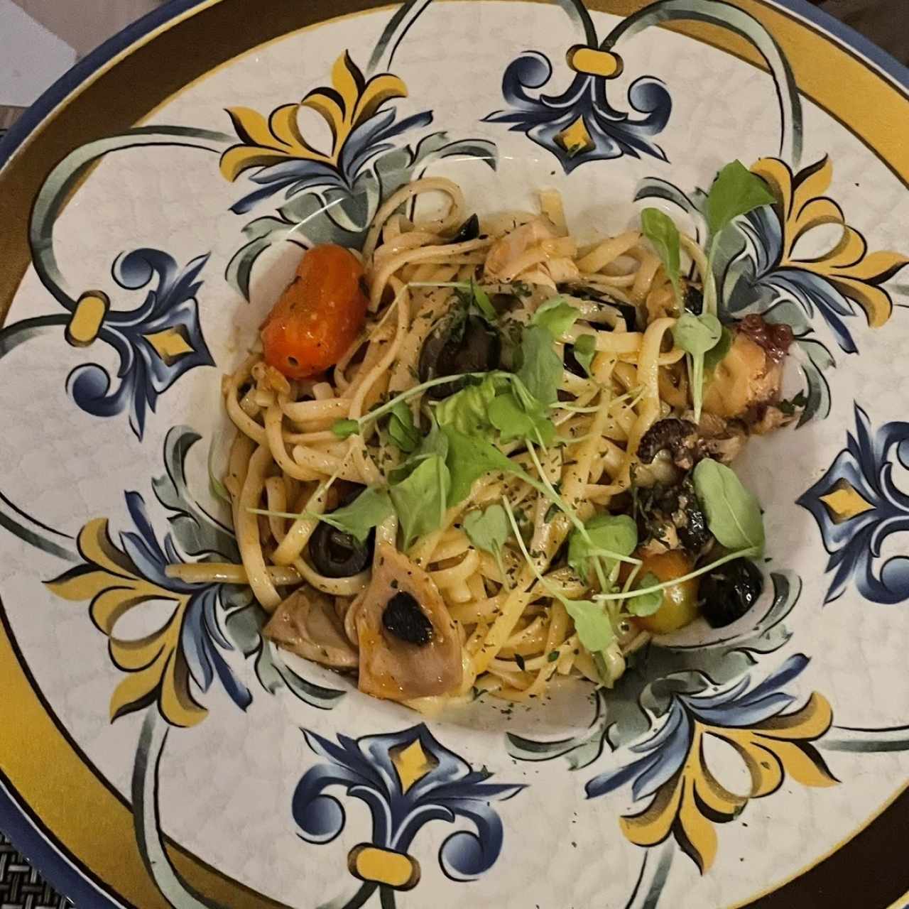 Linguini de Pulpo y Brócoli