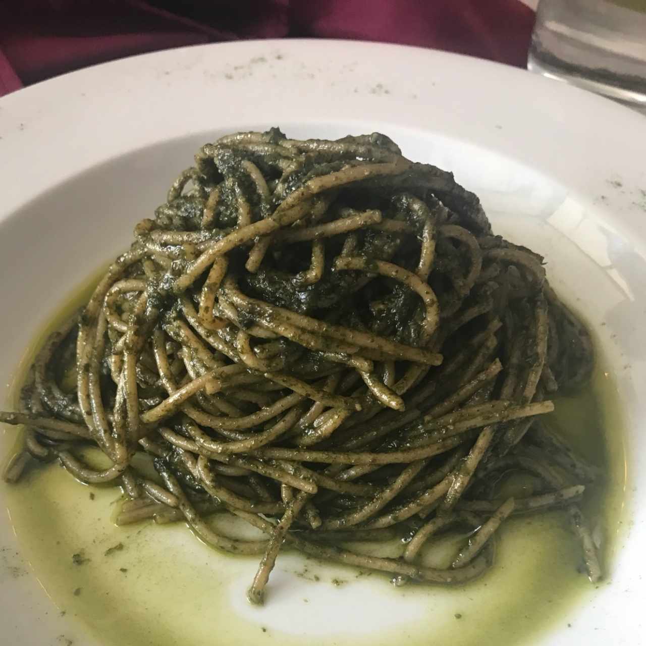 Espaguetti Integral al Pesto