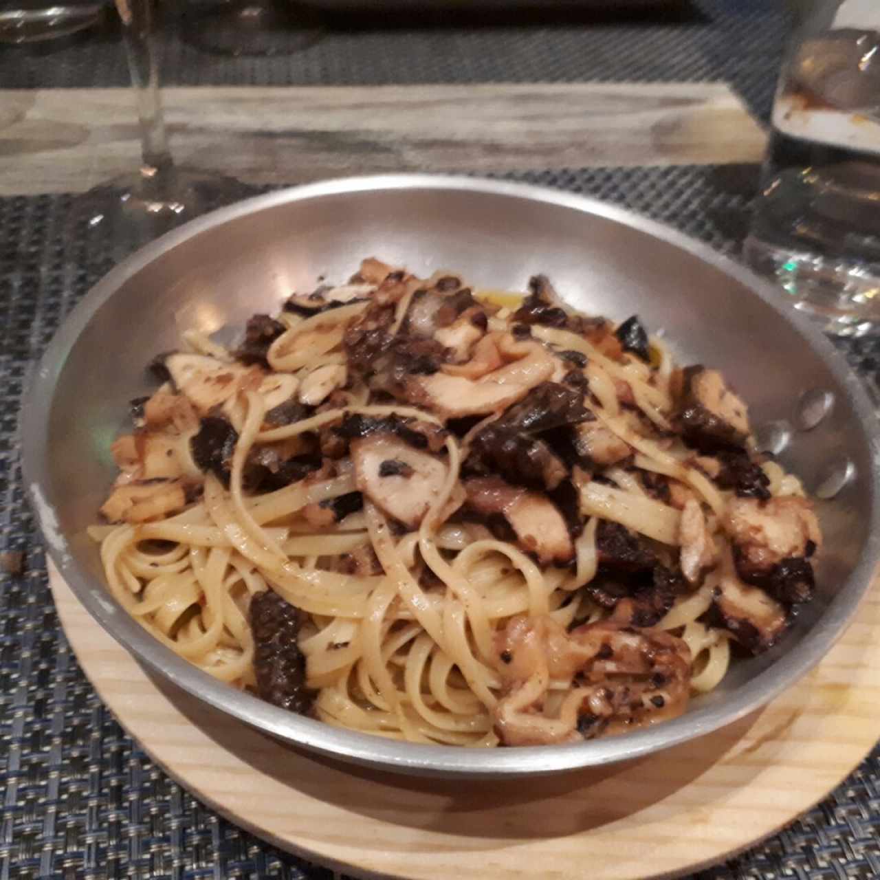 Linguini con Pulpo y Brócoli