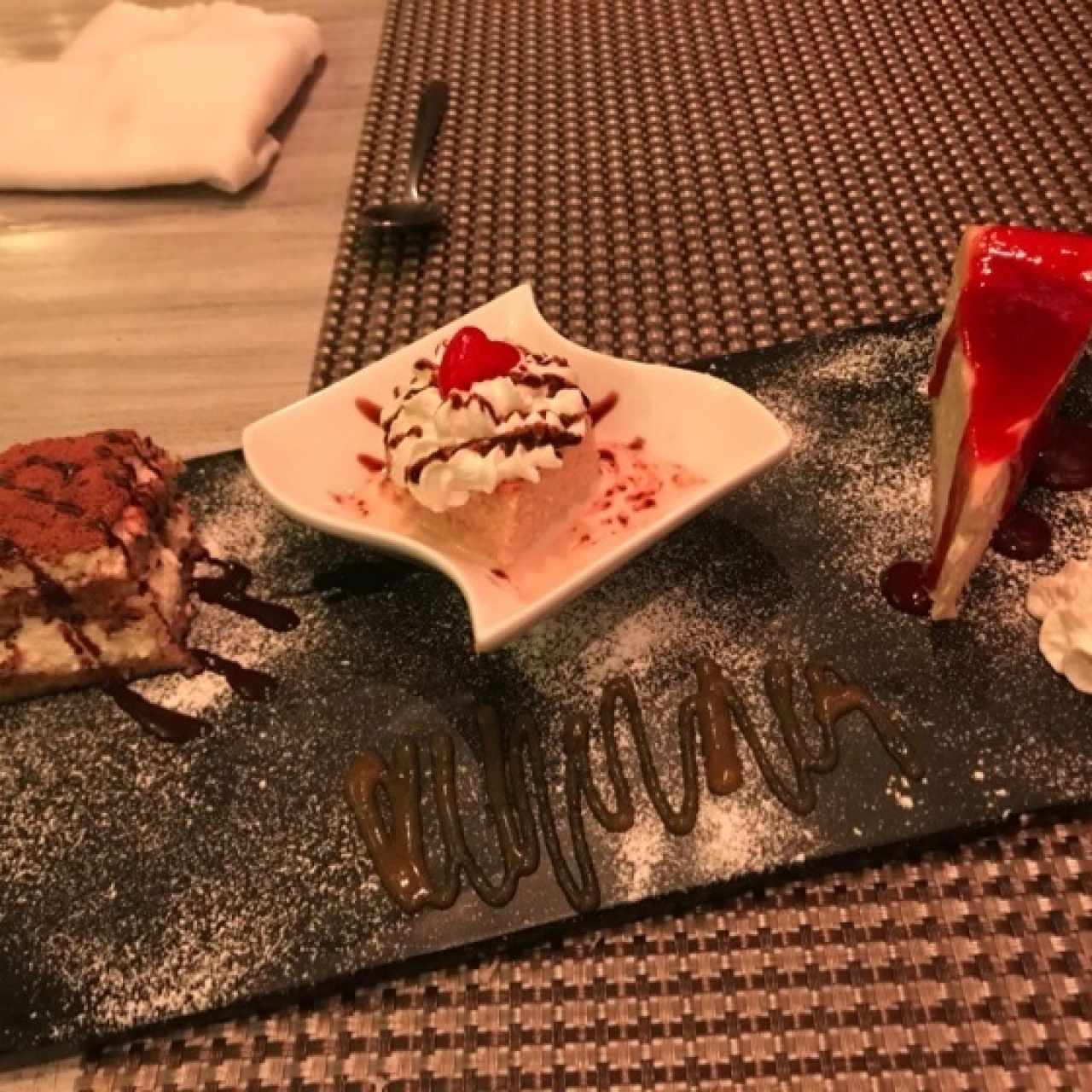 trio de postres