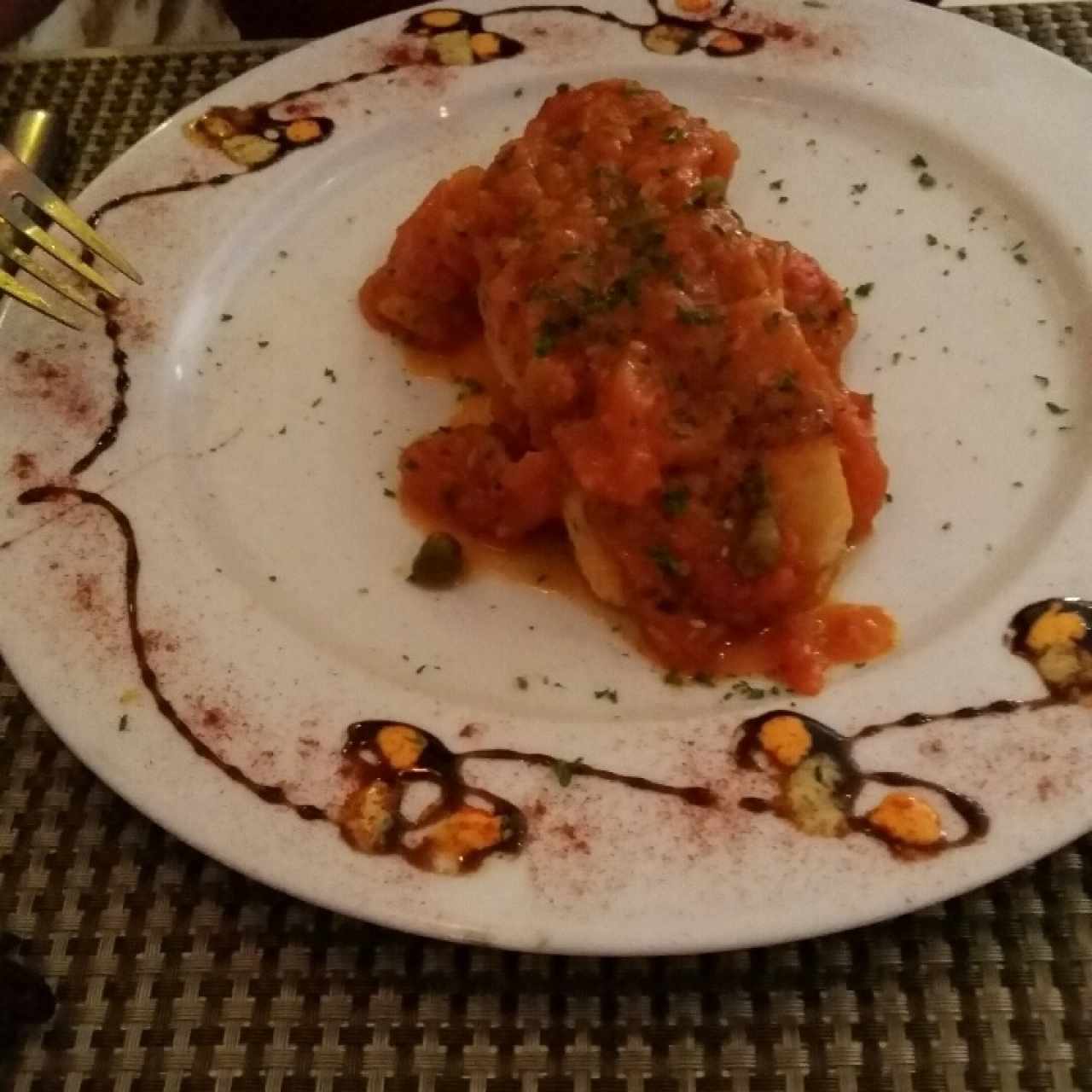 Filete de Corvina a la Livornesa