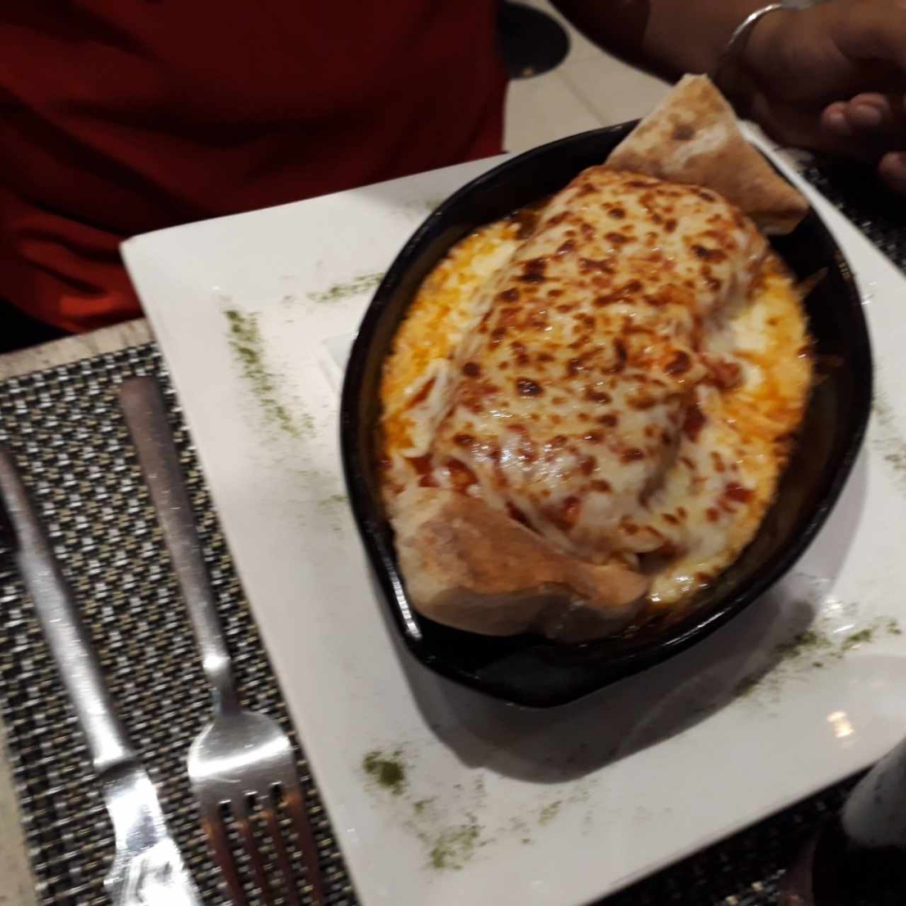 lasagna de carne al gratin