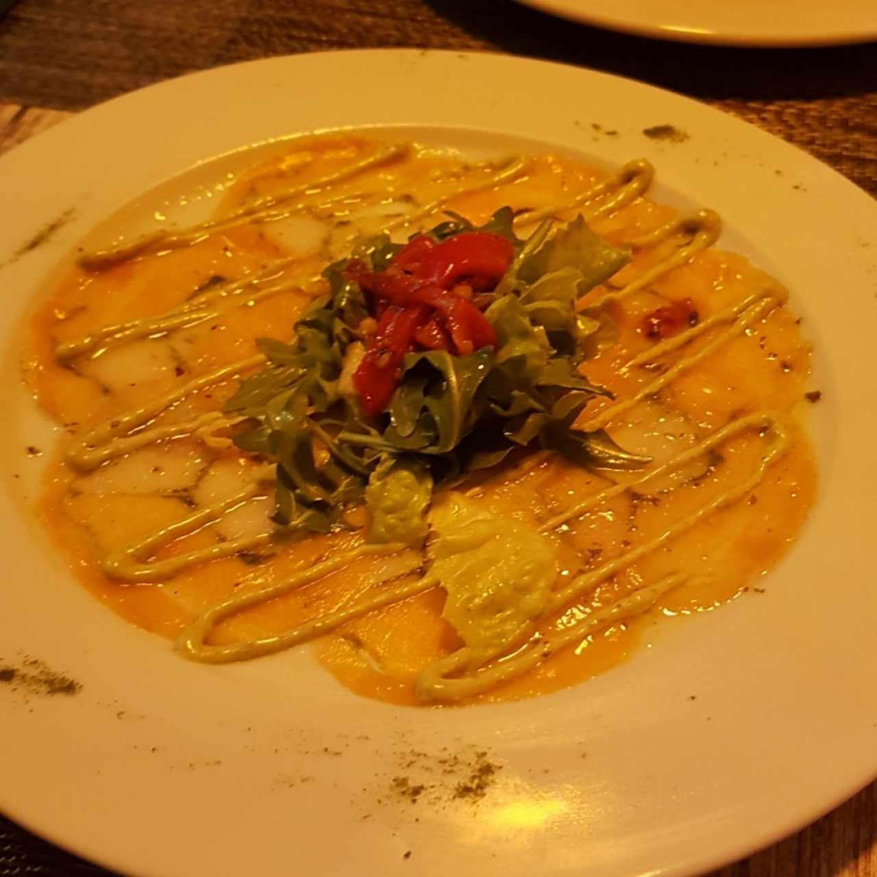 Carpaccio de Salmón y mero