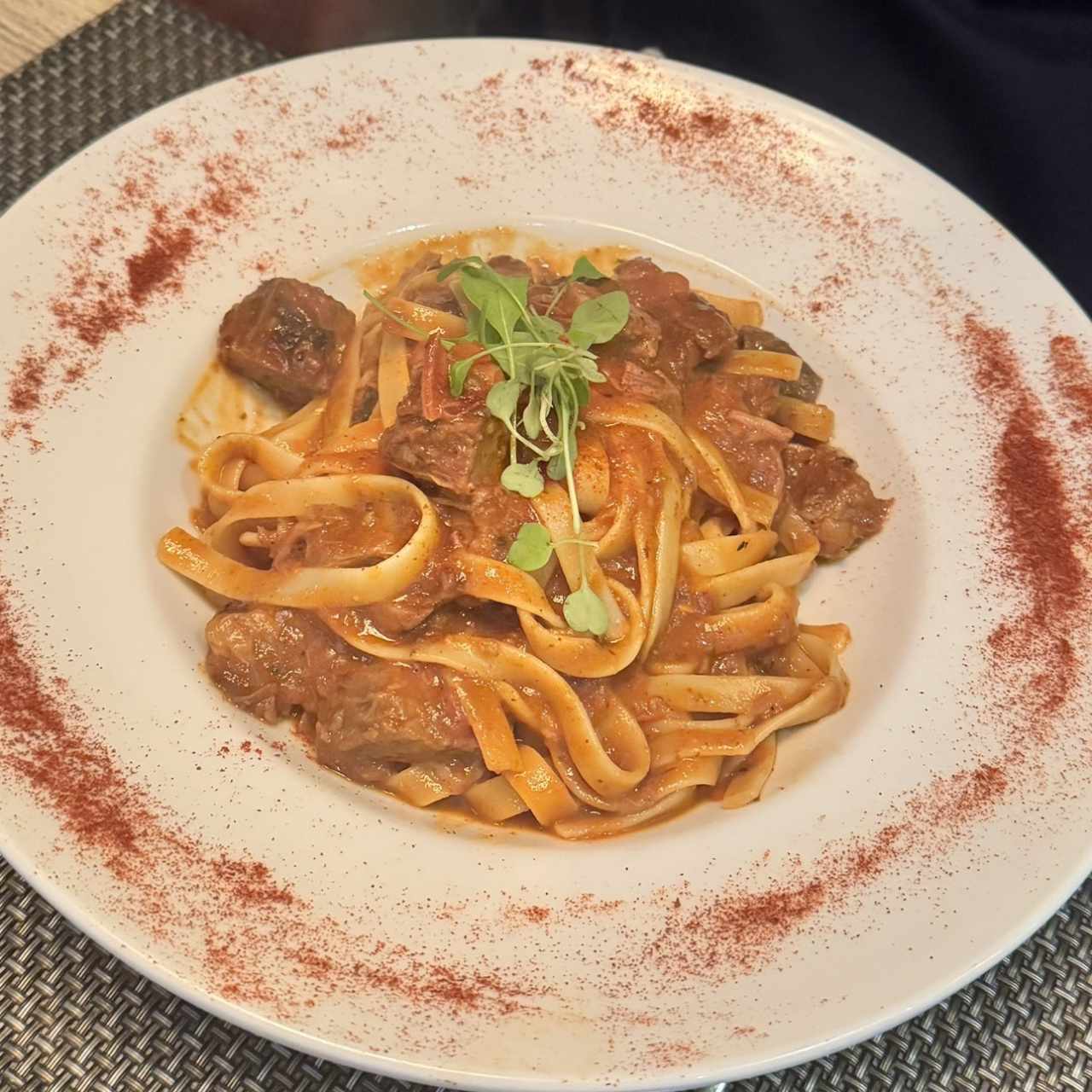 Fetuccini en Estofado de Shorts Ribs
