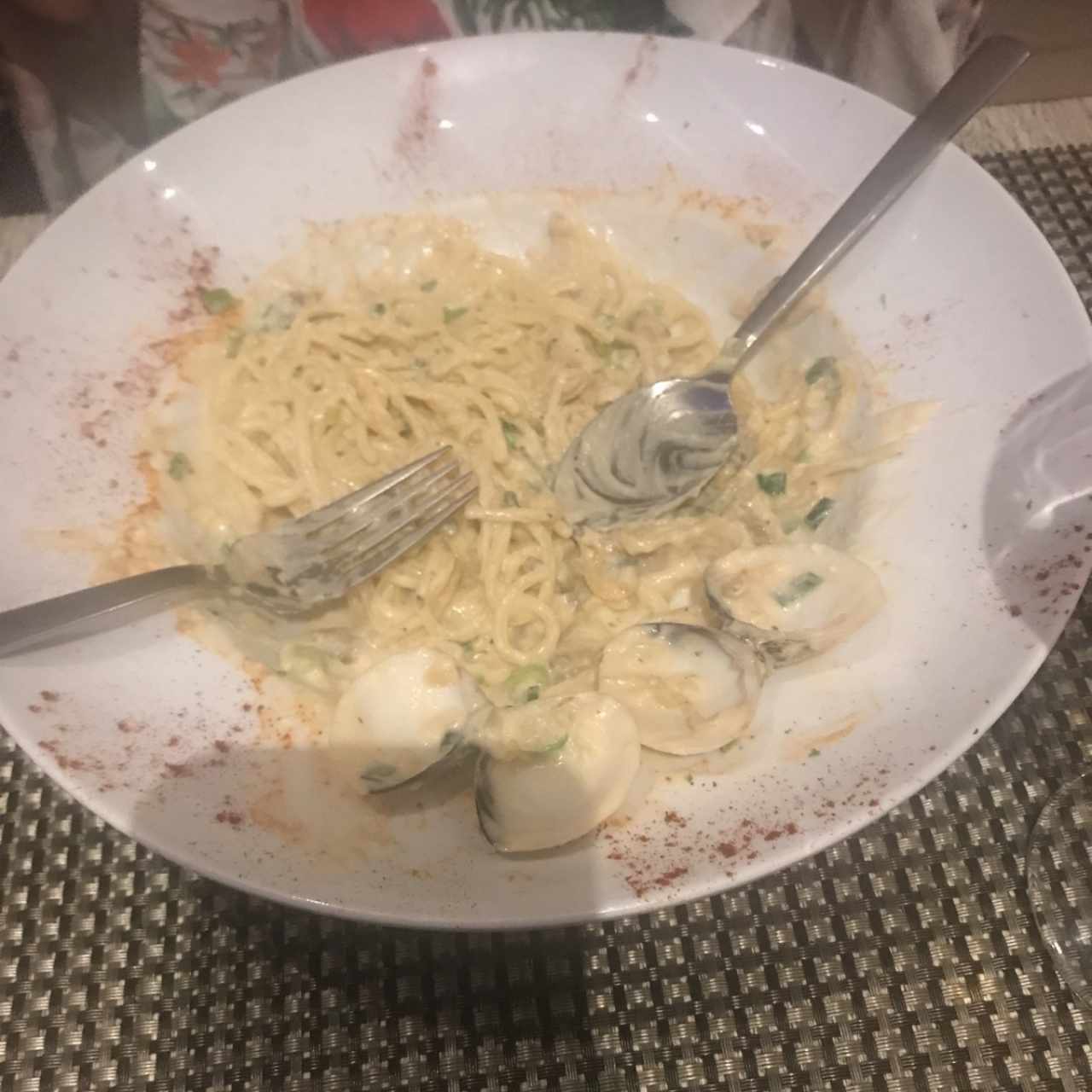 fruti di mari spaguetti