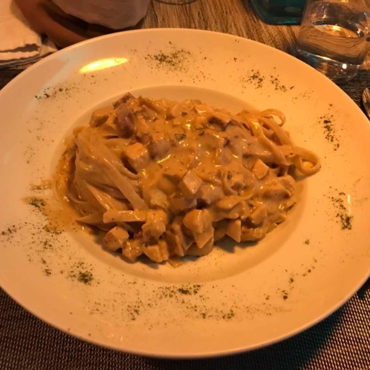 Fettuccine a la Strega con Pollo