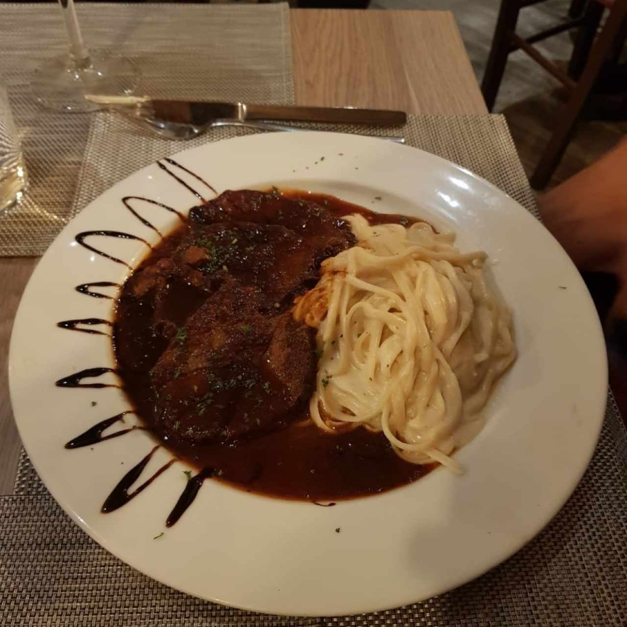 stratocco con linguini 4 quesos 