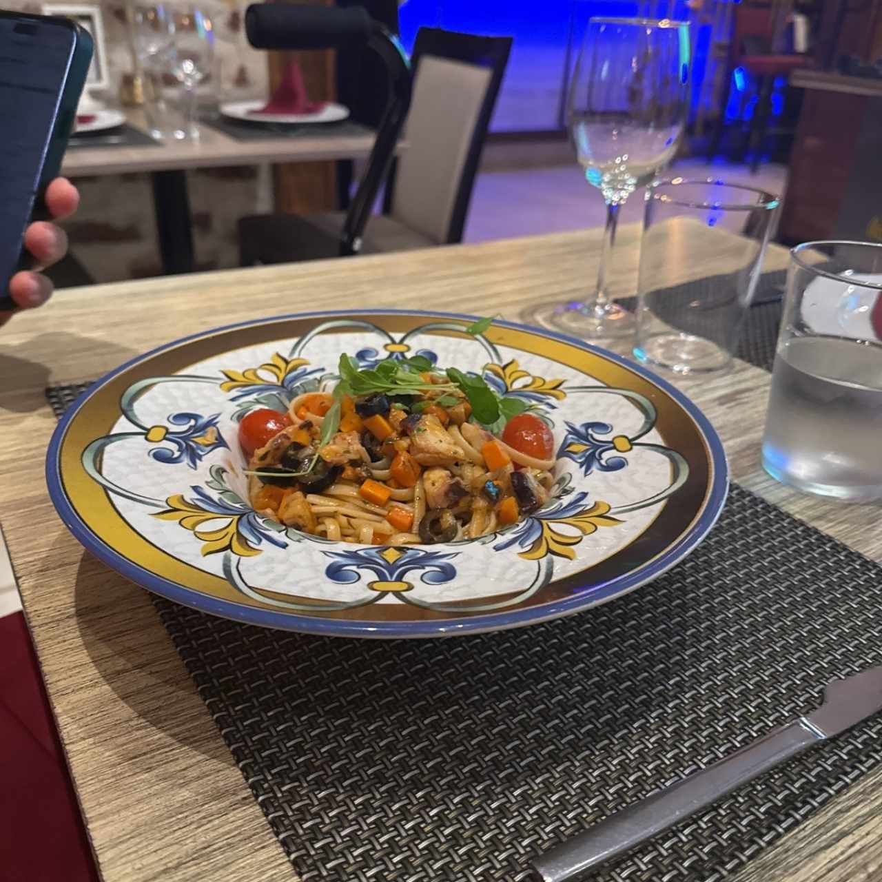 Linguini Pulpo y Zucchini