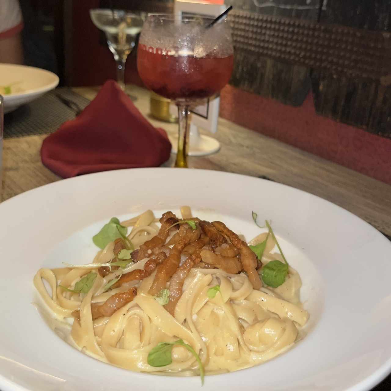 Fetuccini a la Carbonara 