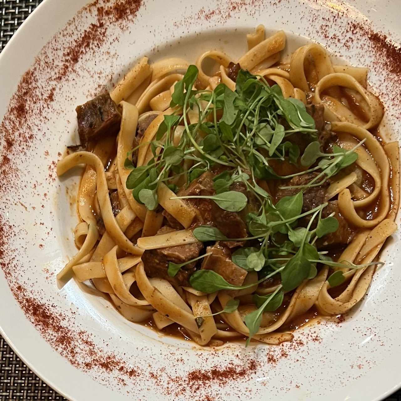 Fetuccini en Estofado de Shorts Ribs