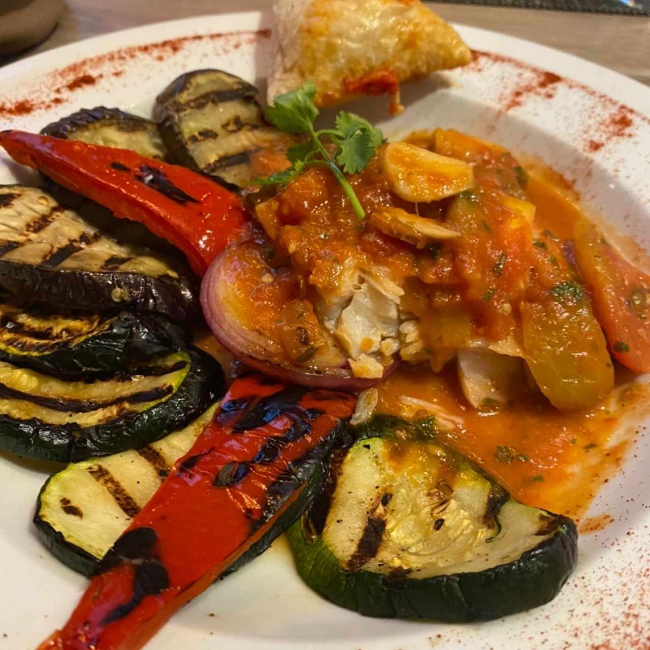 Filete de Corvina a la Livornesa