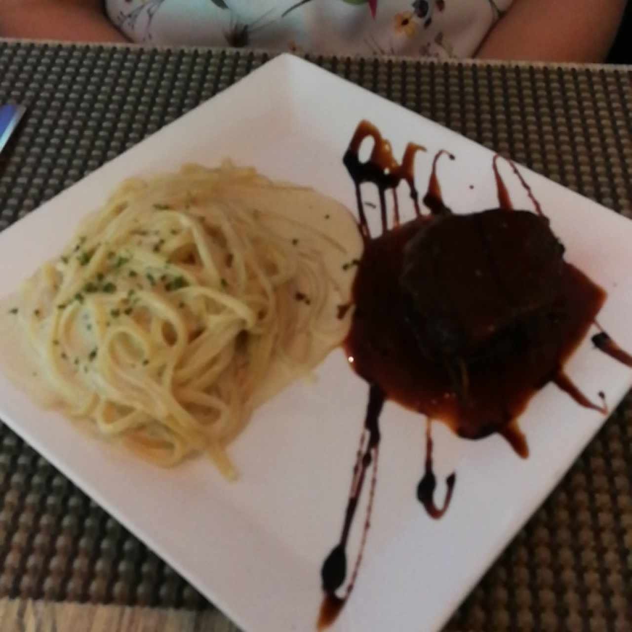 stracoto con patata linguini 4 quesos