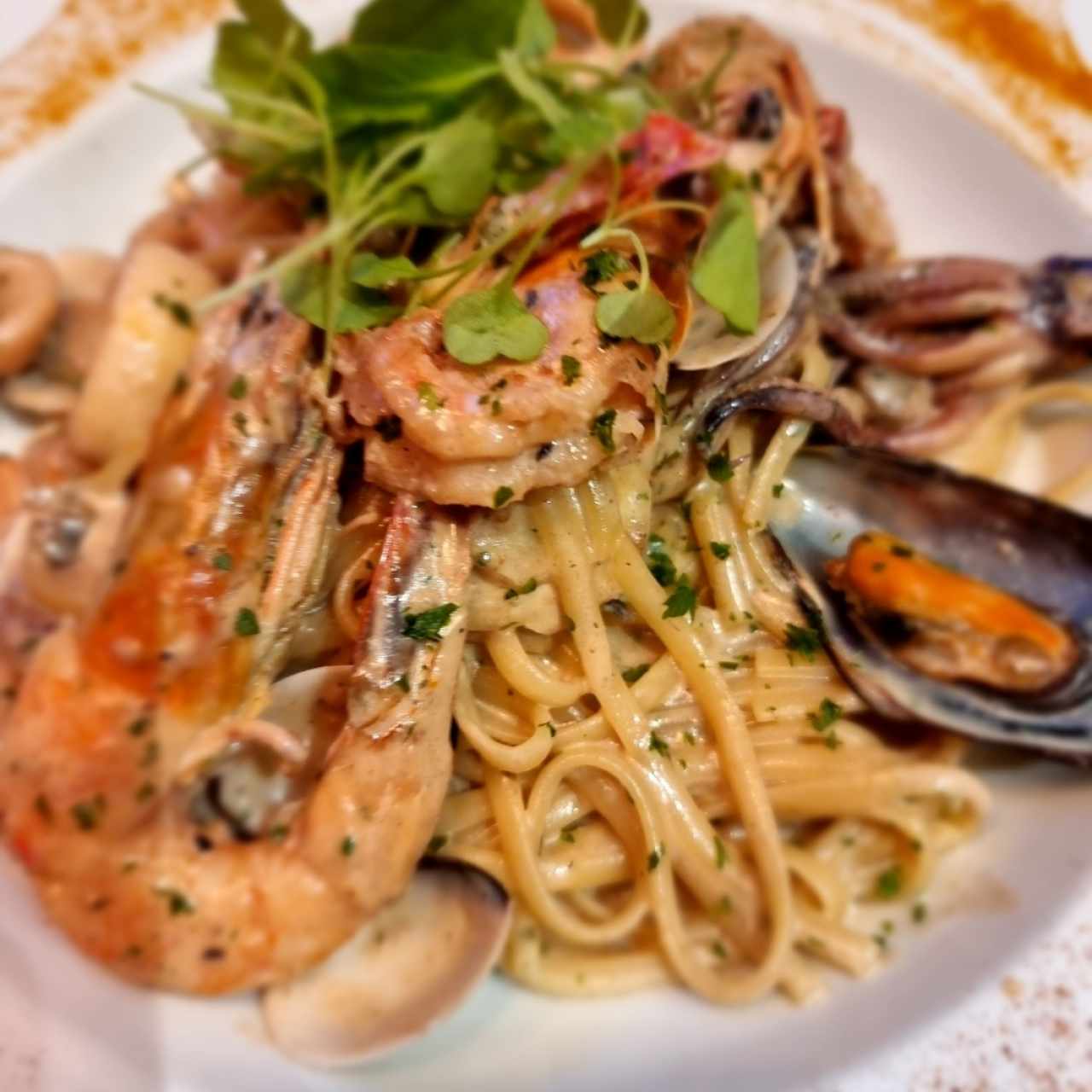 lingüini a la pescatore