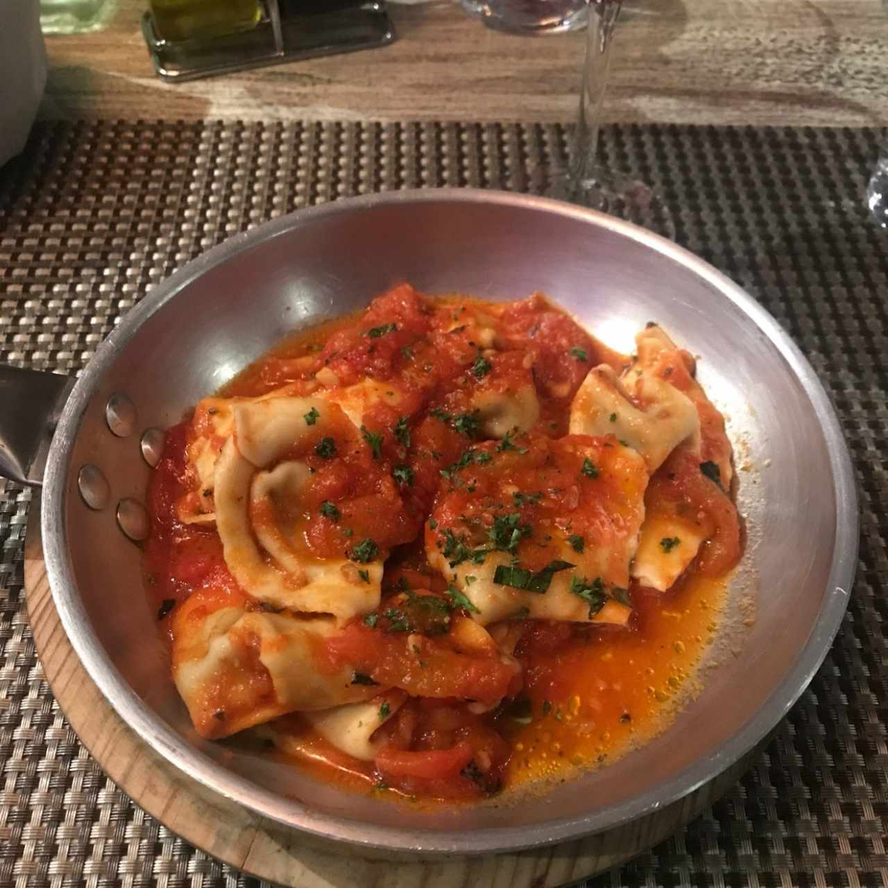 Tortellini con cordero, sugerencia del chef
