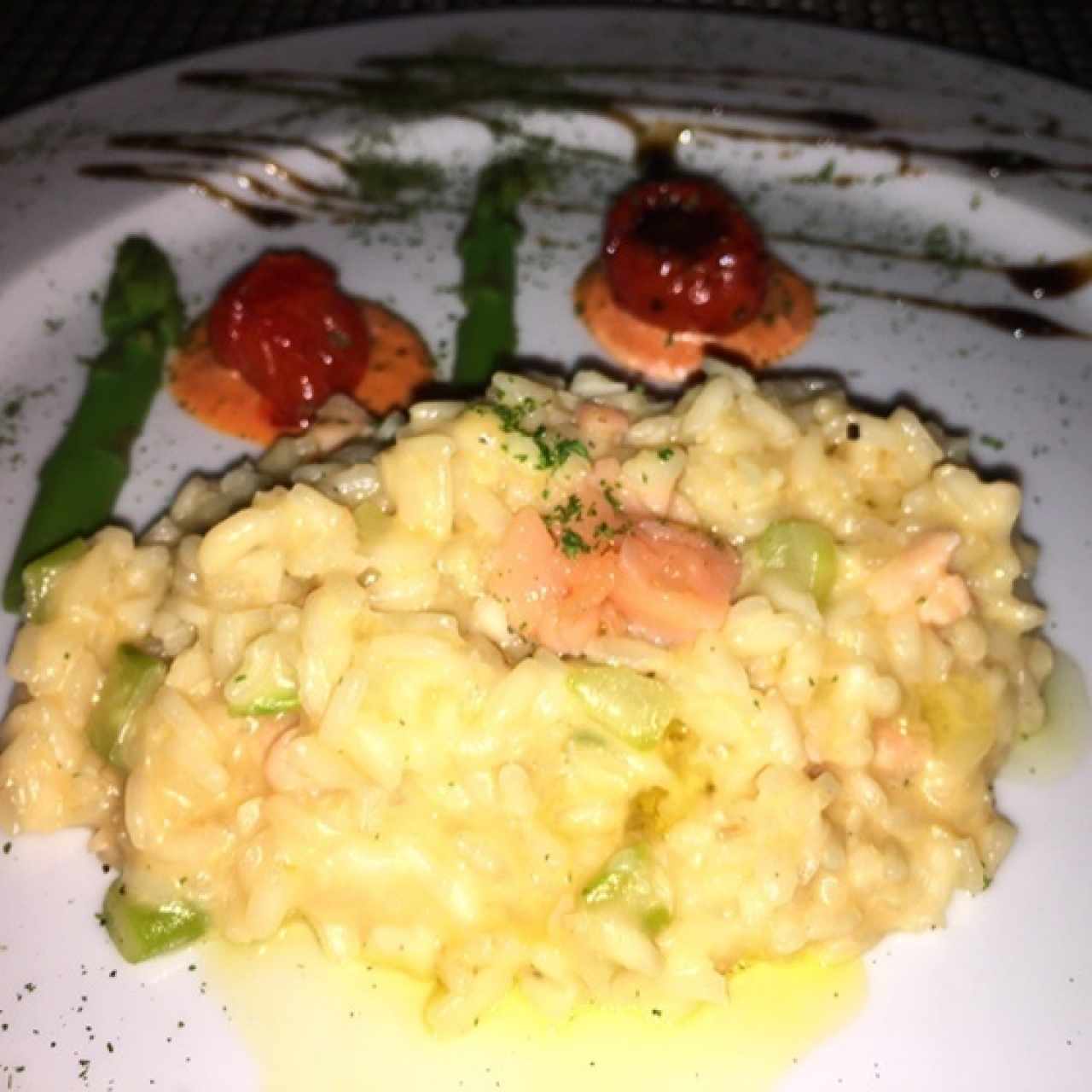 Rissotto de Salmon y Espárragos