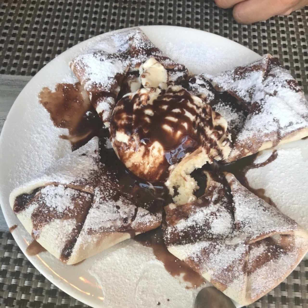 Helado con nutella