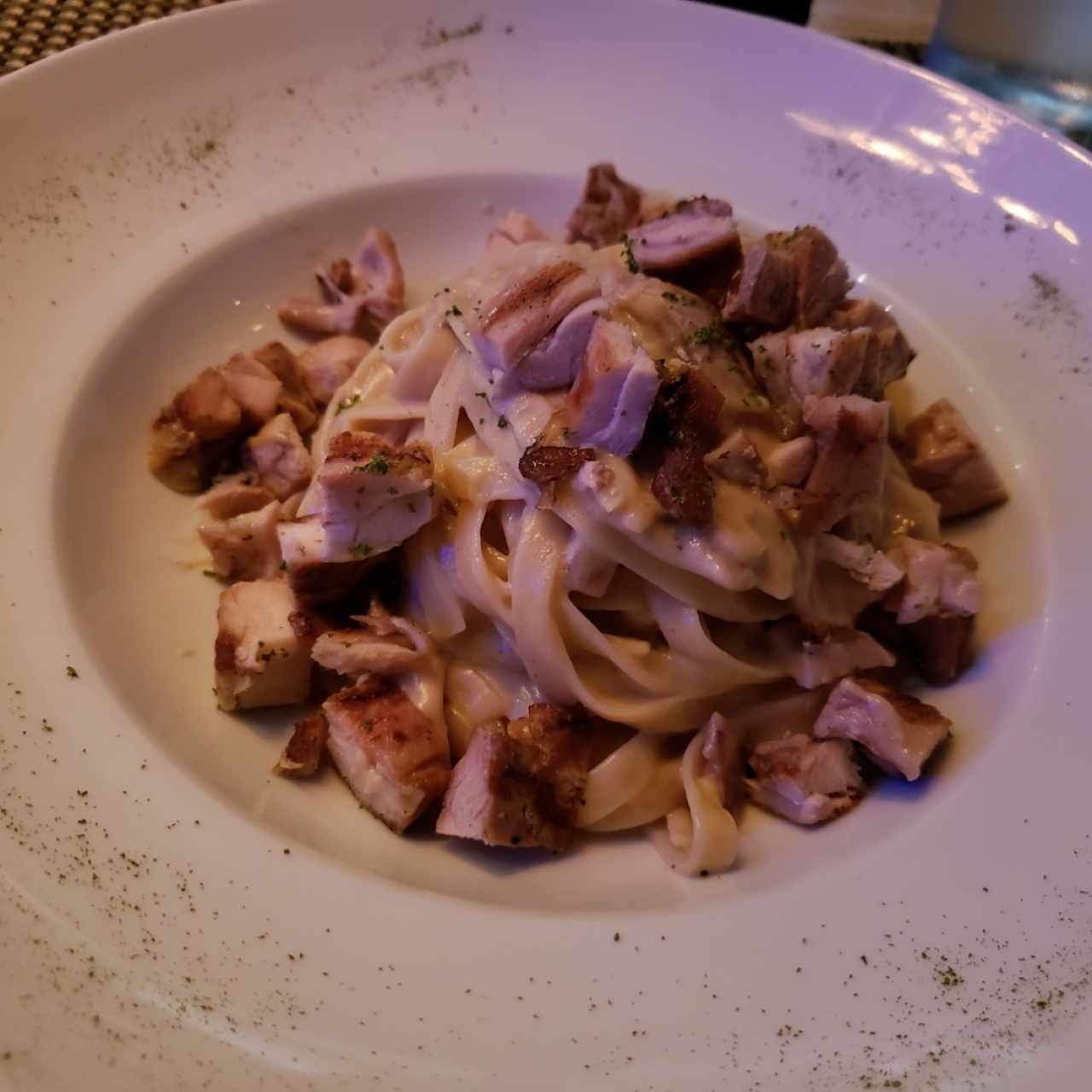 Fettuccine a la Strega con pollo