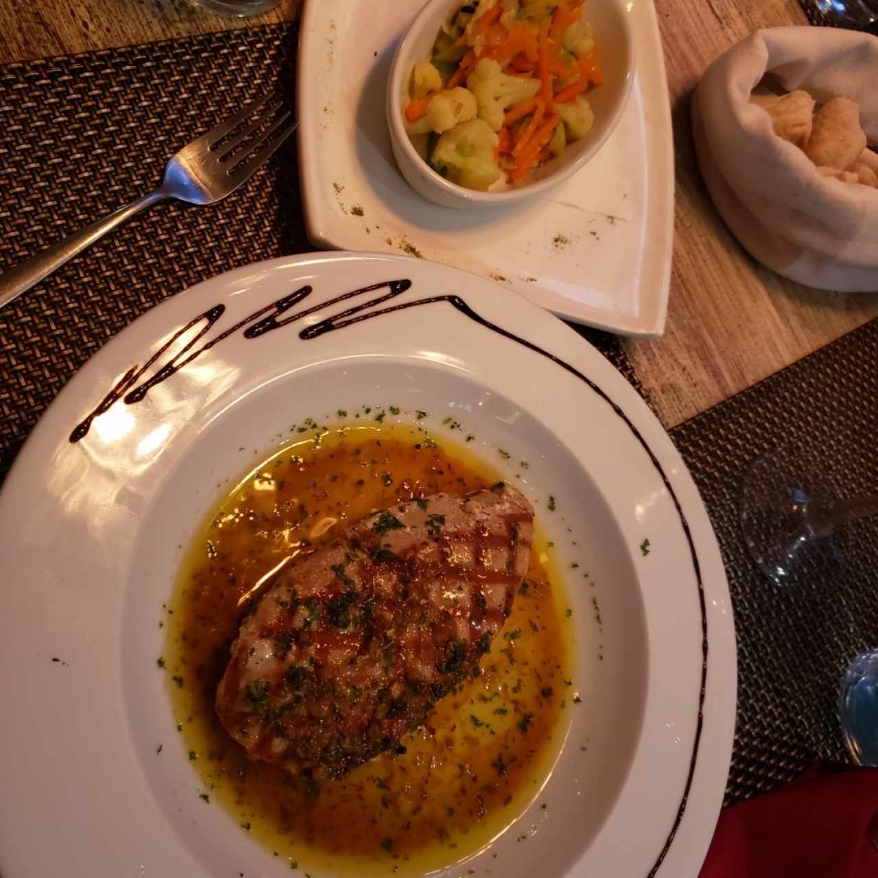 Atún con vegetales