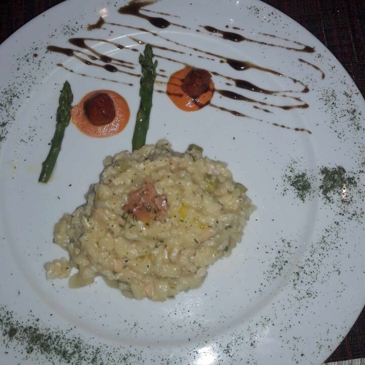 Rissotto de Salmon y Espárragos