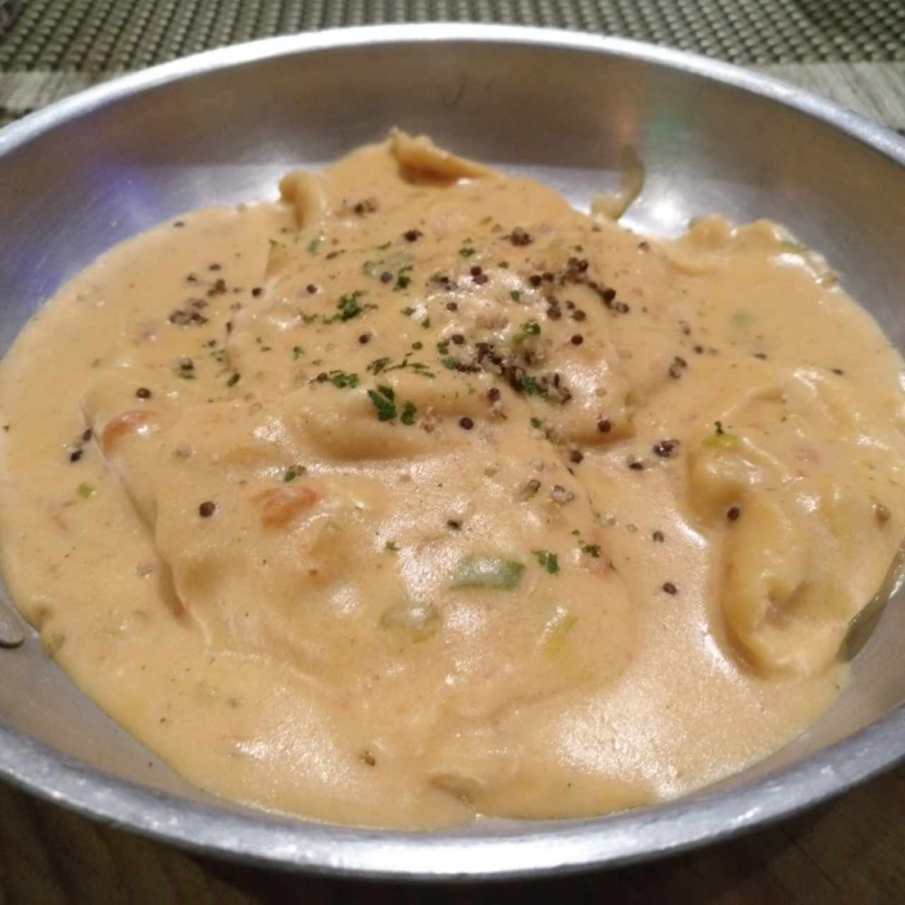 Ravioles de salmón con queso Ricotta