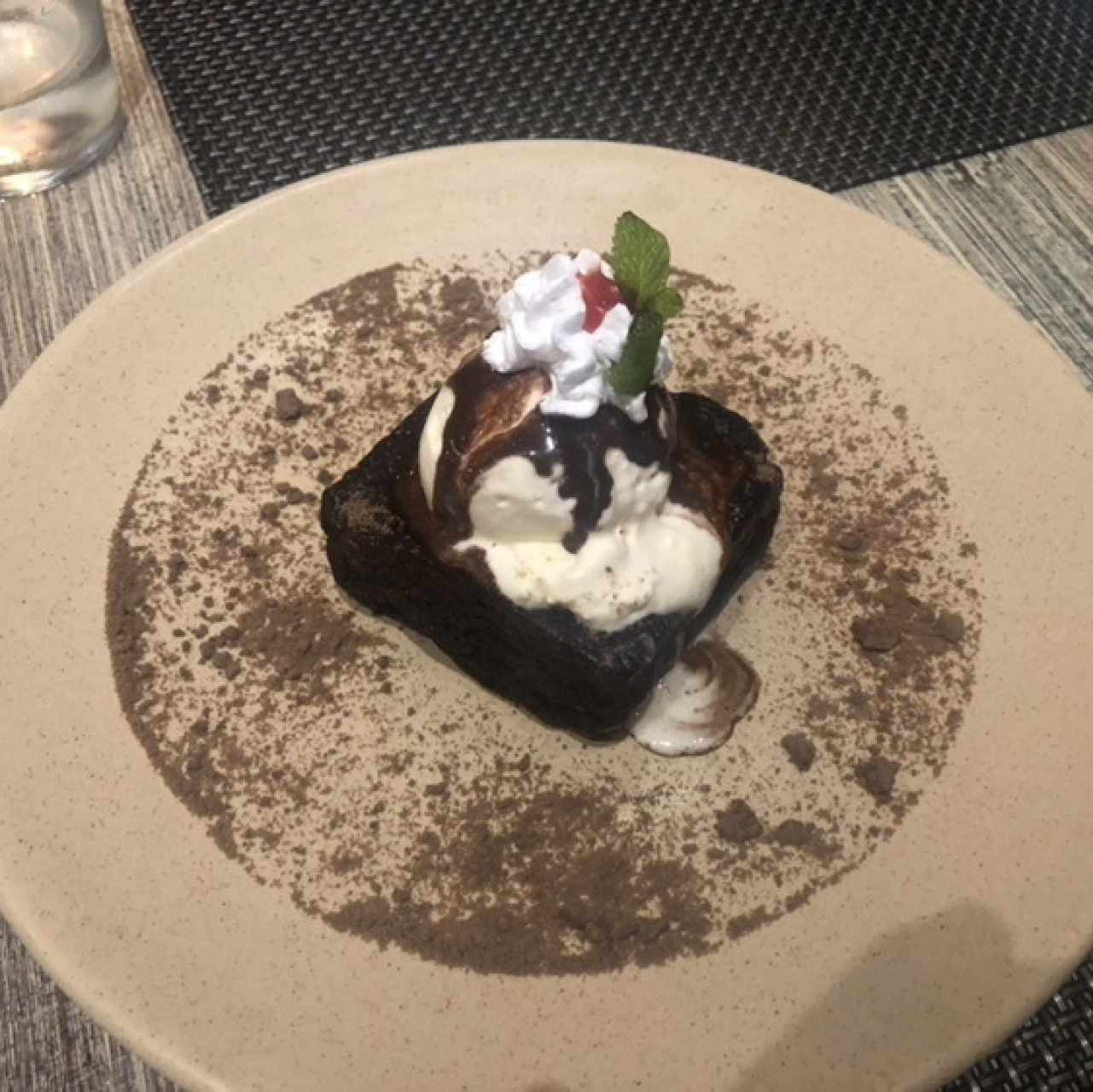 Brownies con helado
