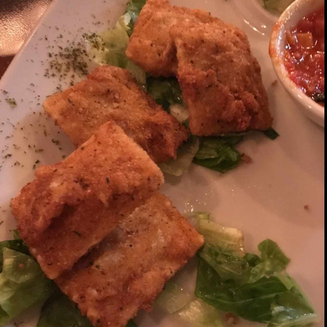 ravioli frito de zapallo