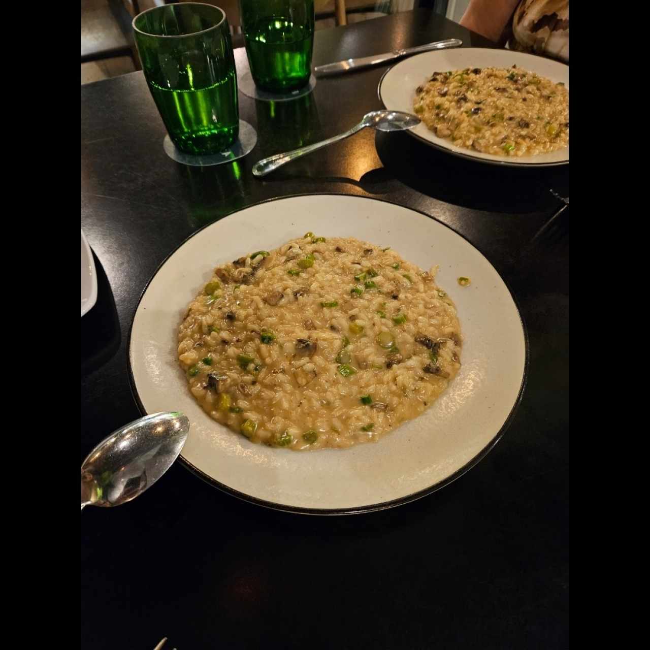 Rissotto de hongos y espárragos