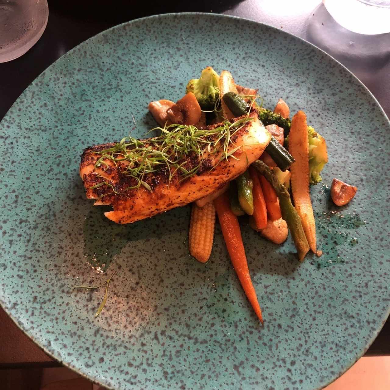 blackened cobia