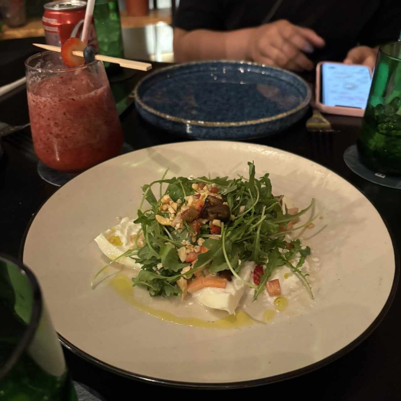 Burrata y tomate rostizados