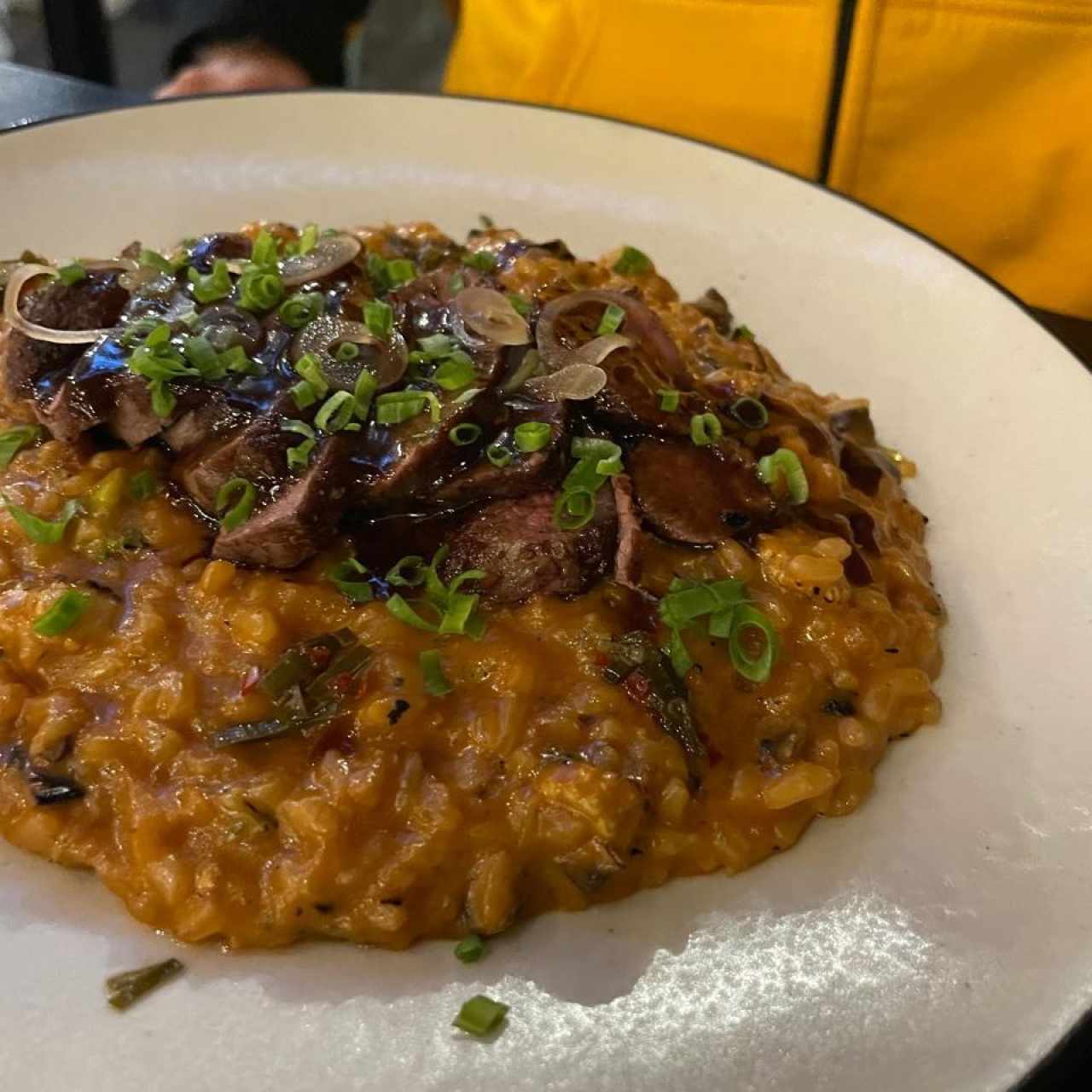 Rissotto de hongos y espárragos