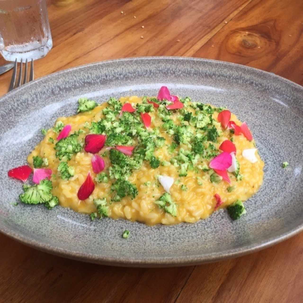 Rissoto de zapallo con brocoli delicioso