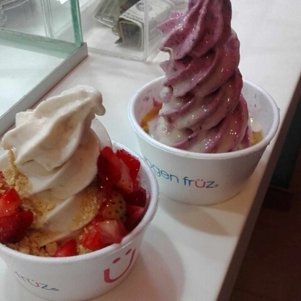 shesecake con fresas y el otro Mora fresa frambuesa 