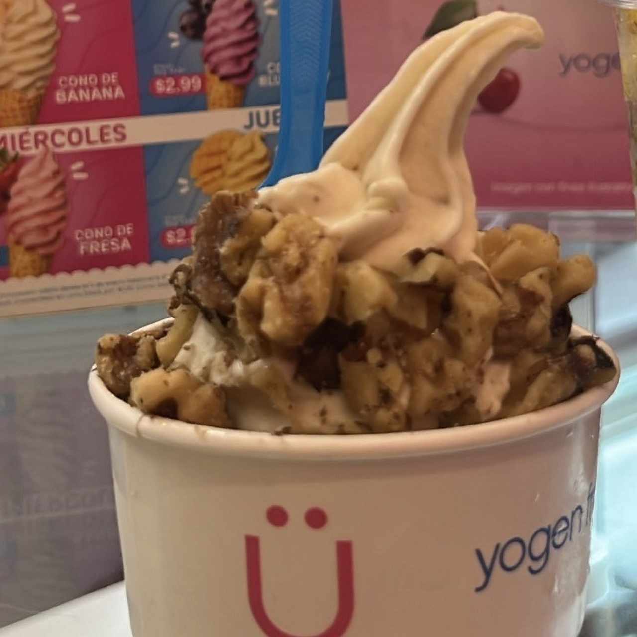 Helado con nueces