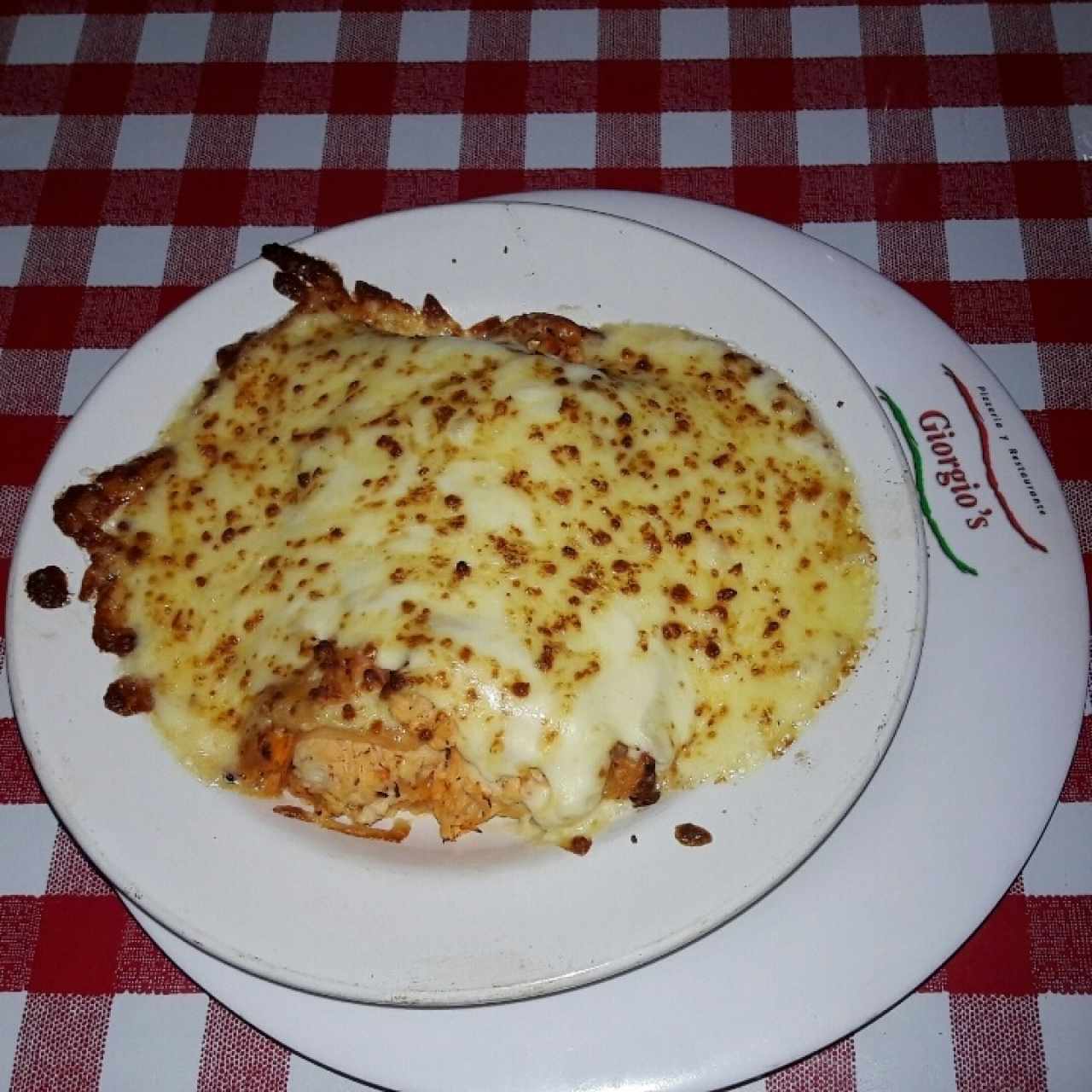 Lasagña gratinada de pollo