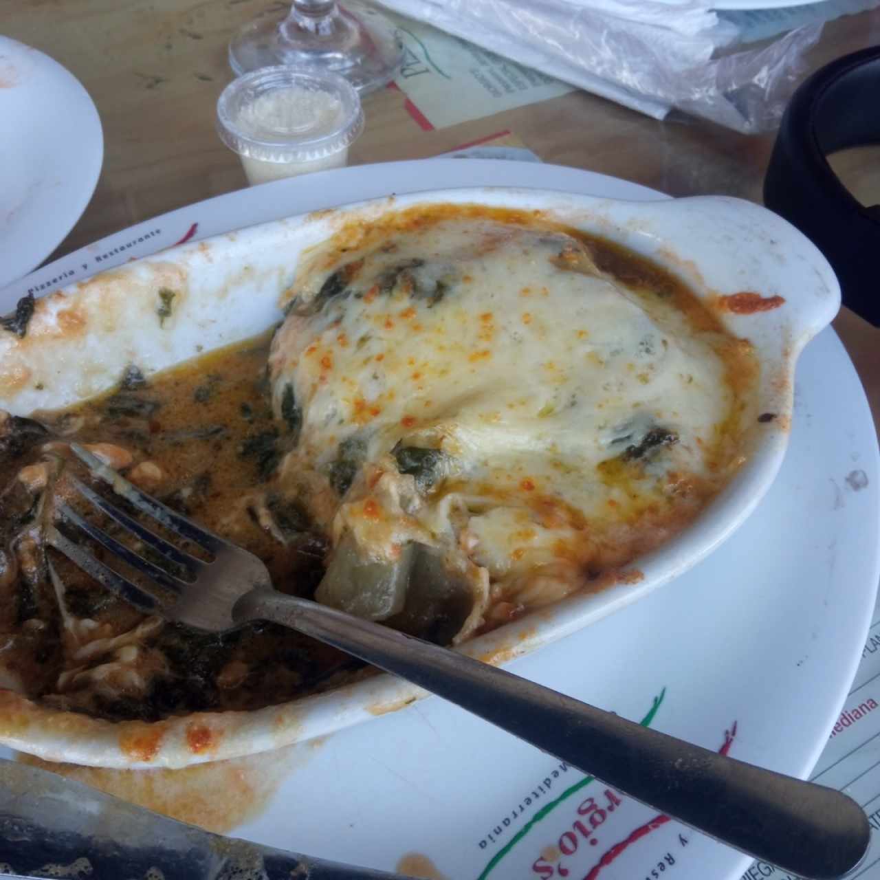 lasagna de espinacas