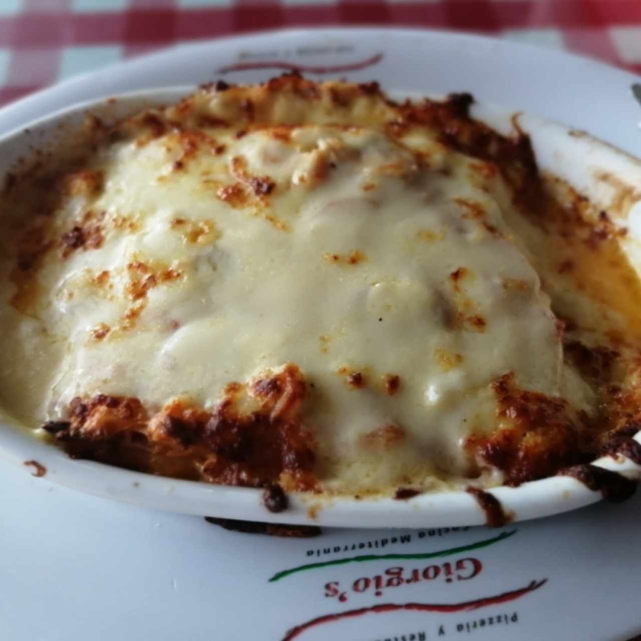lasaña de pollo gratinada 