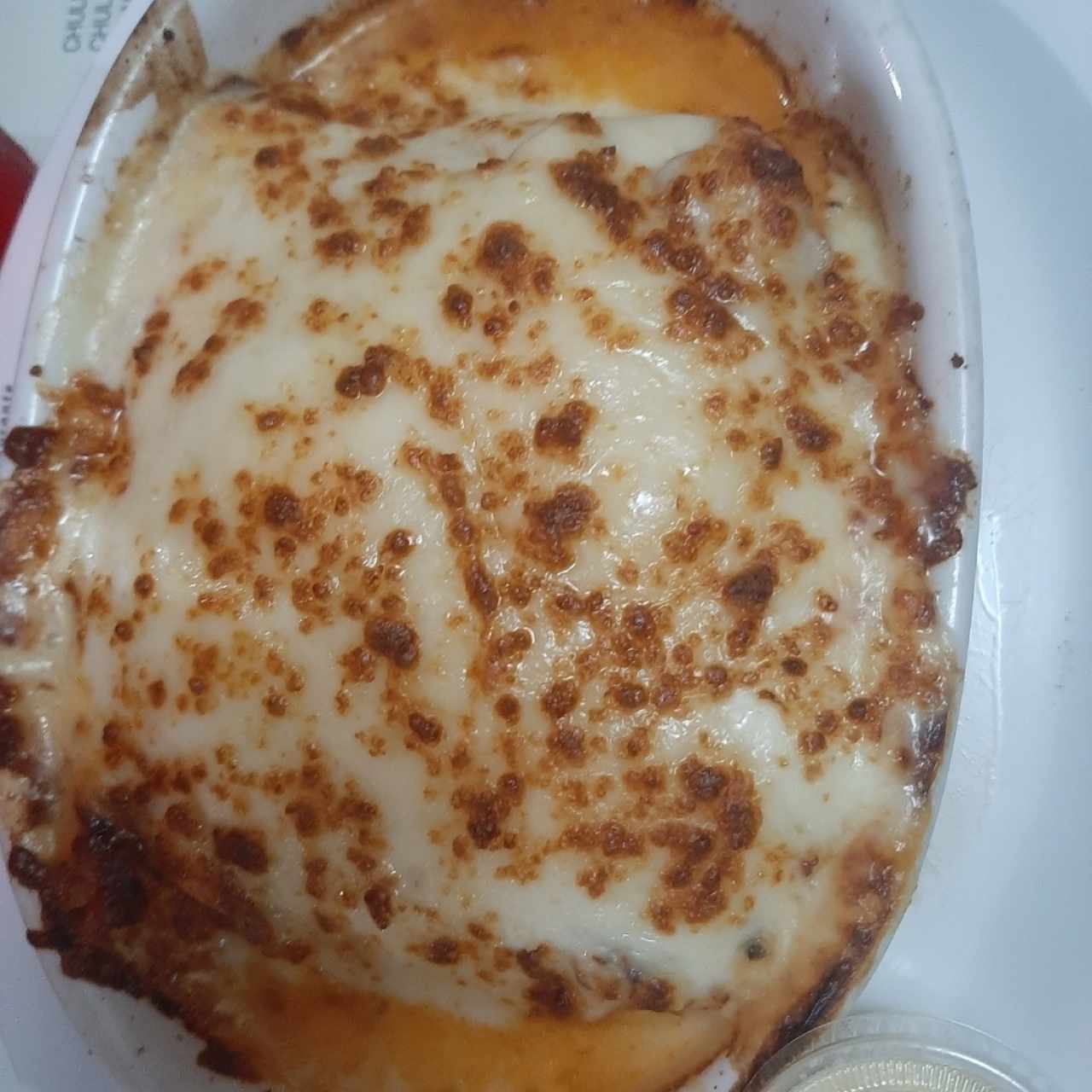 lasaña de pollo gratinada