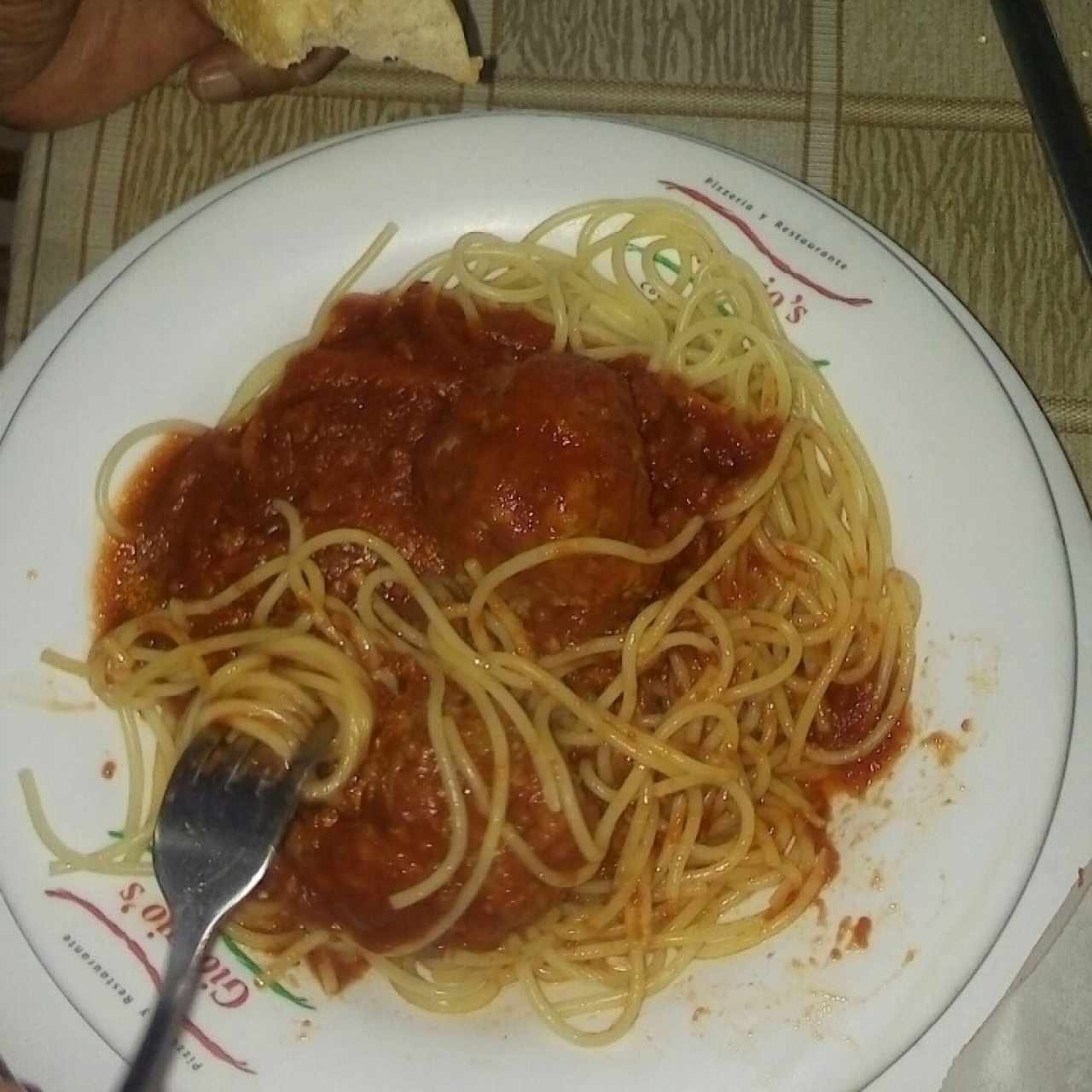 pasta con albóndigas de carne
