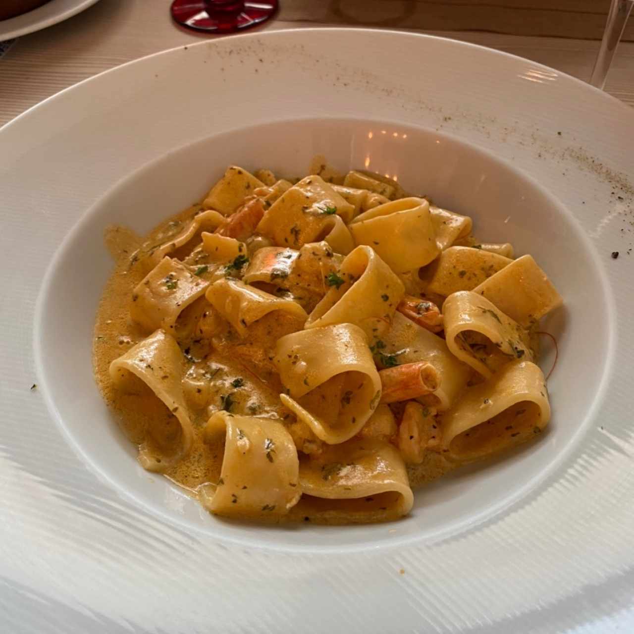 pasta con langostinos 