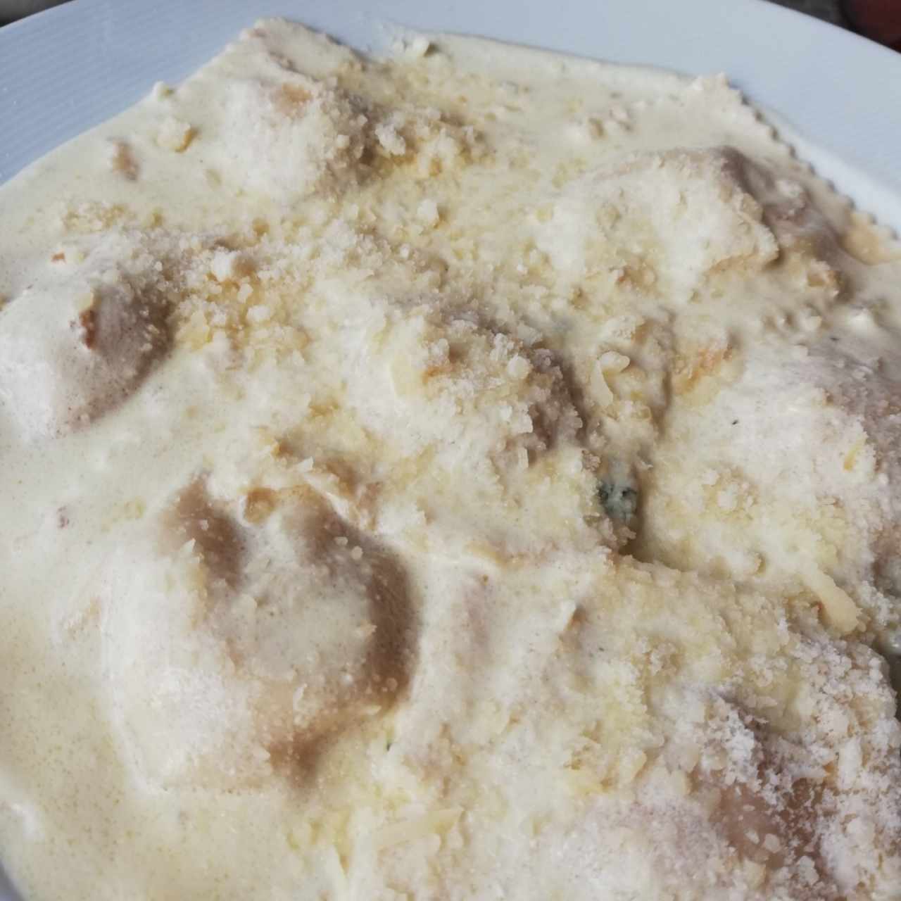 raviolis de Salmón en salsa de Champán