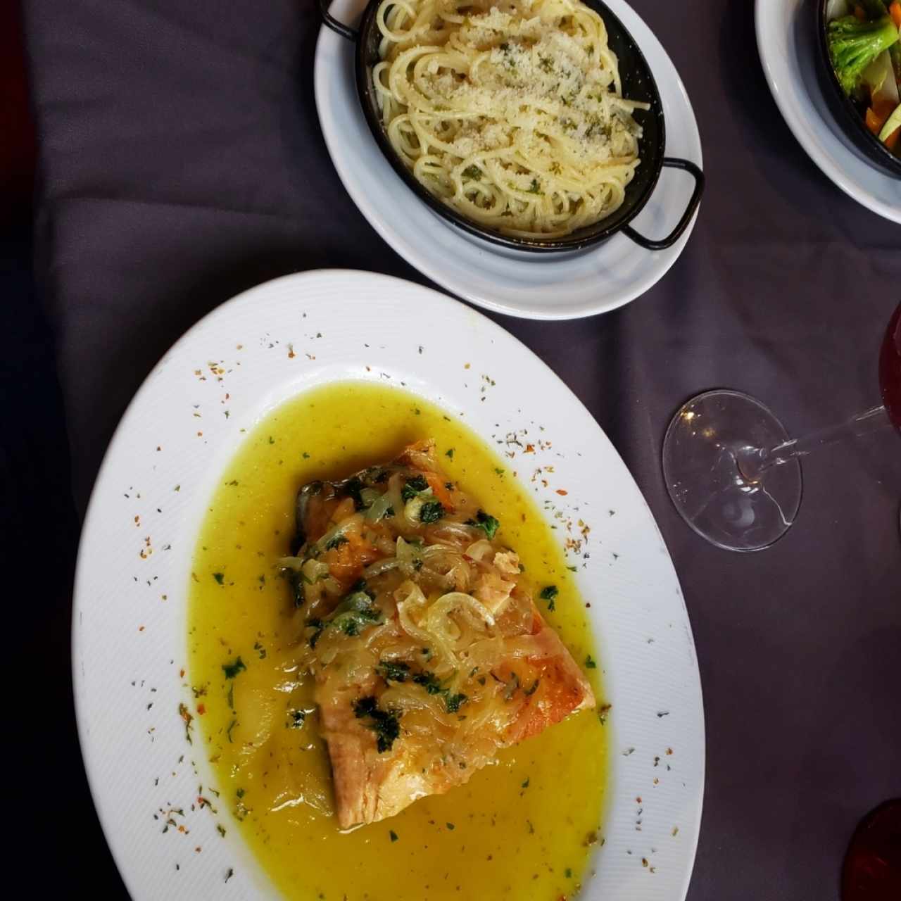 salmon al olio