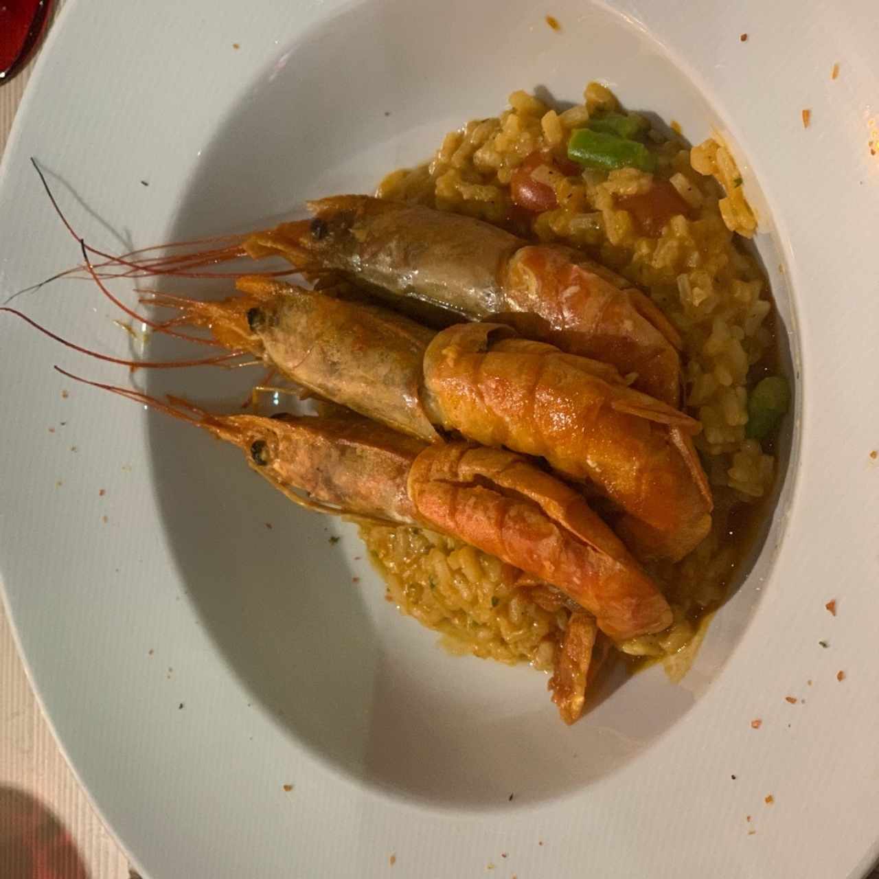 Risotto de langostinos