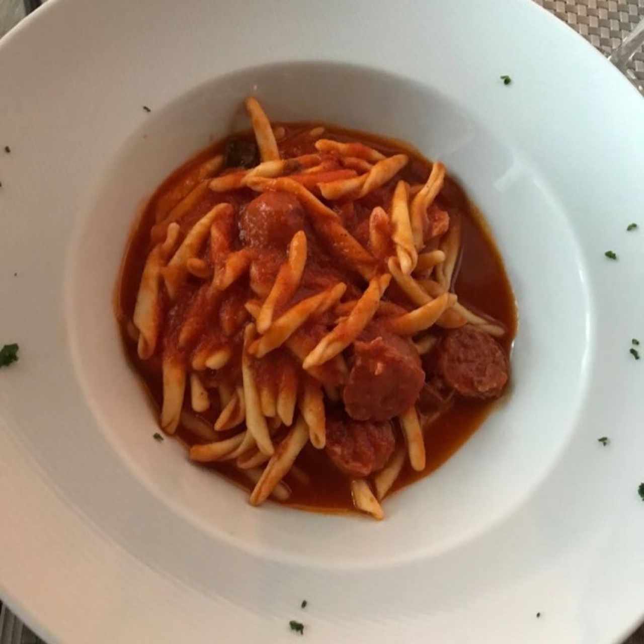 Pasta de la Nonna con salchicha casera