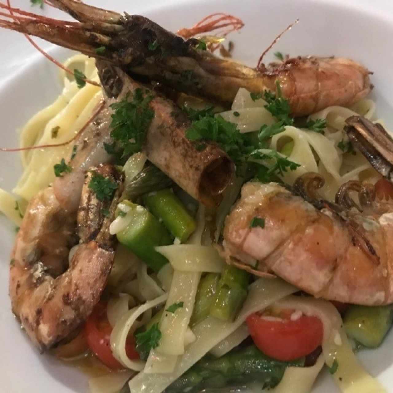 Pasta Langostino al óleo